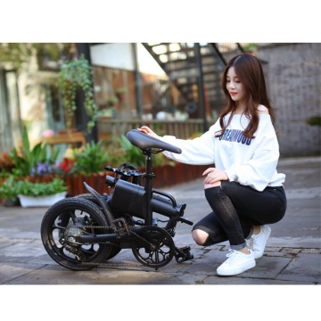 Folding ebike 16inch foldable mini electric bicycle 250w with Pedal